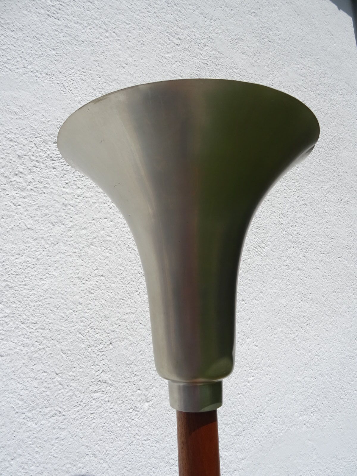 Mahogany art deco floor lamp