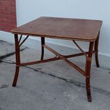 Old bamboo table 70 by 70