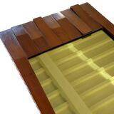 Luciano Frigerio, mod. Barium solid walnut mirror, Frigerio di Desio 1970s