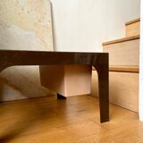 Beige and brown coffee table