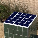 Cube side table - ceramic tiles
