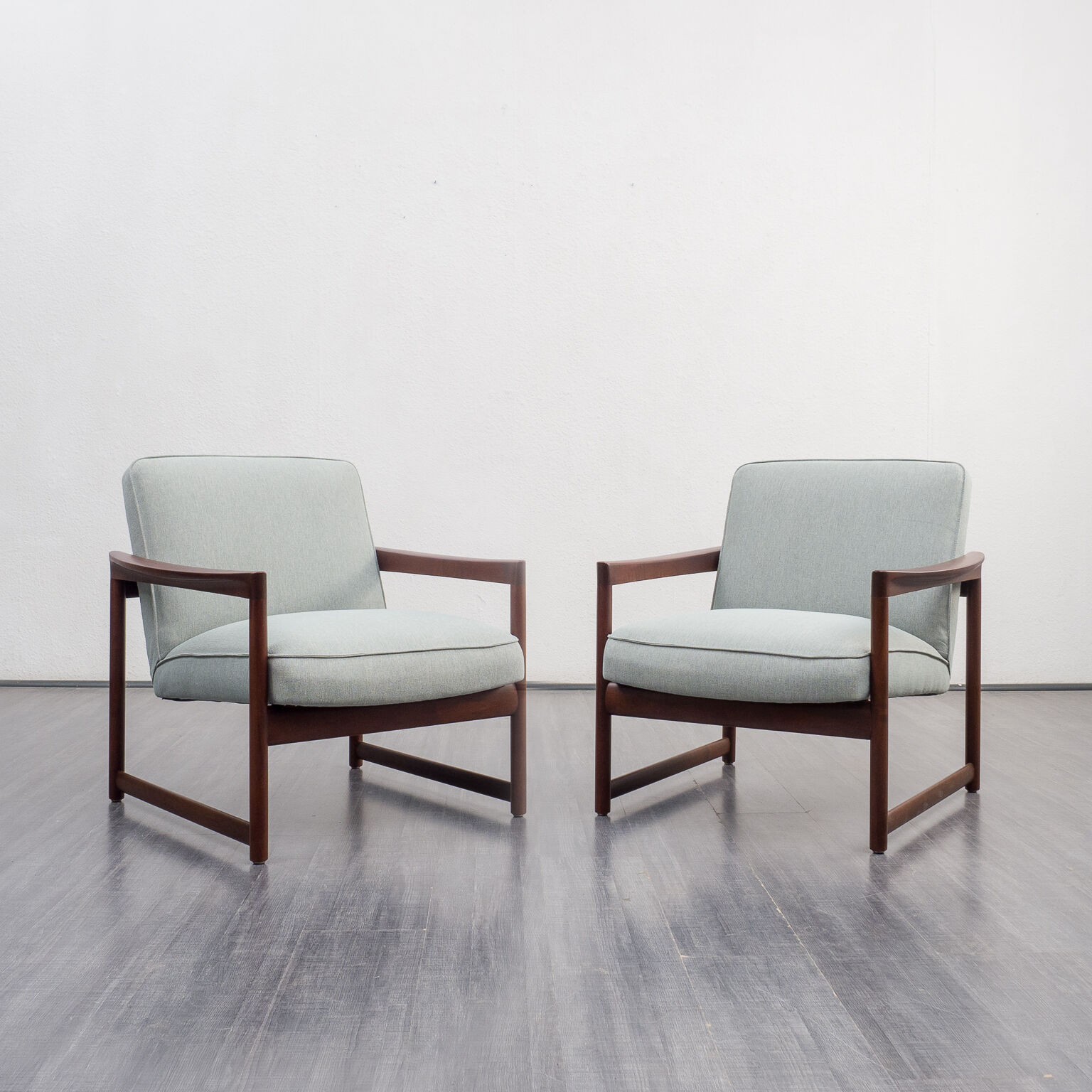 Pair of vintage armchair, cherry, restored