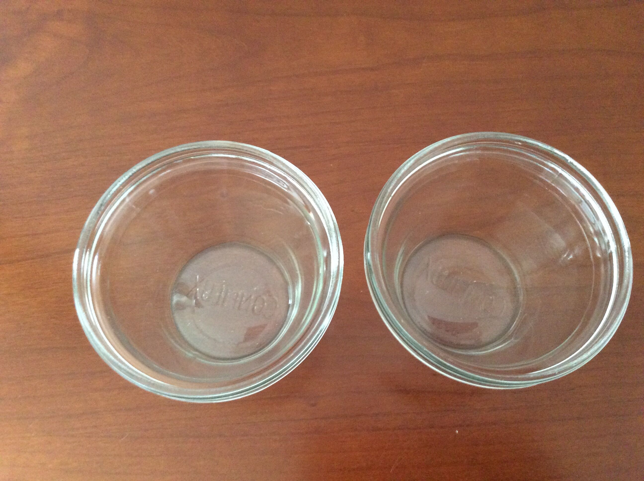 Set of 2 old CONFILUX conical jam pots