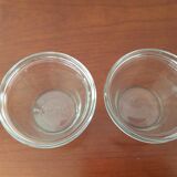 Set of 2 old CONFILUX conical jam pots