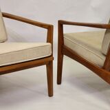 Pair of 60s Scandinavian style armchairs