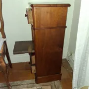 Walnut burl bedside cabinet