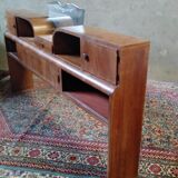 Art deco headboard in walnut bramble