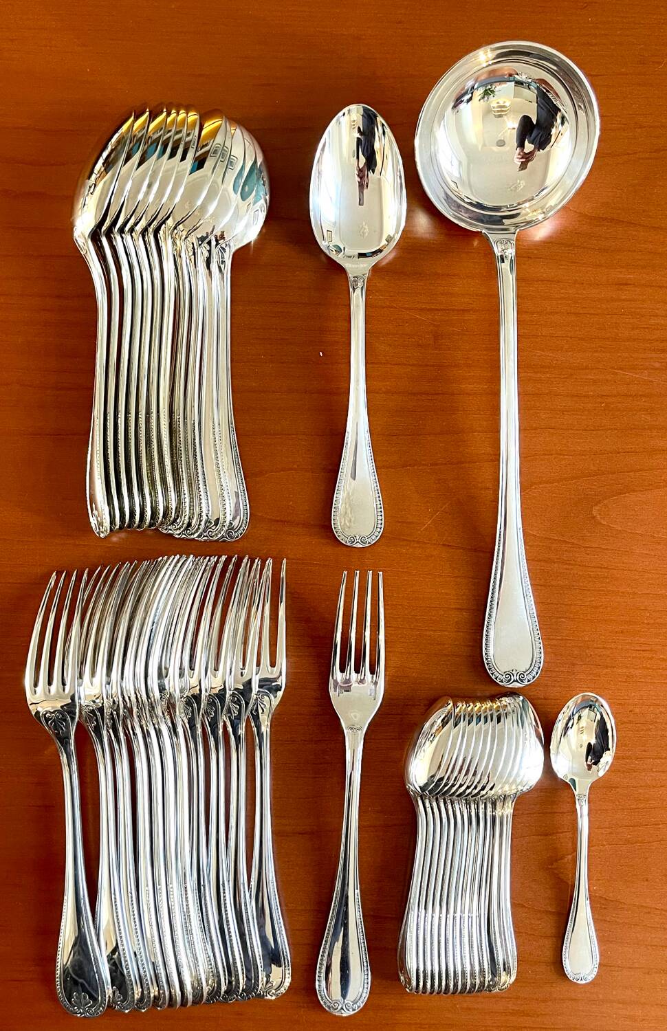 Christofle Malmaison cutlery set, new condition, 37 pieces