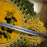 Ceramic plate Vallauris - Pierced decoration Olives - 1950s