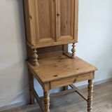 Solid wood country console desk