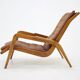 Fauteuil relax en chêne très rare des années 1960 de Jan Vanek, Tchécoslovaquie