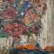 Modernist oil on canvas 'Flowers' by Branislava Modelska-Jovanovic