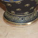 Pair of old Japan Satsuma vases, signed and enamelled