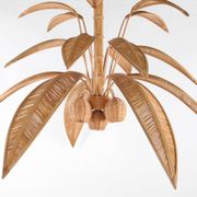 Grand lustre « cocotier » « palmier » en rotin