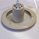 Set of 2 Danish multi coloured pendants in white and beige by Jeka, 1970s