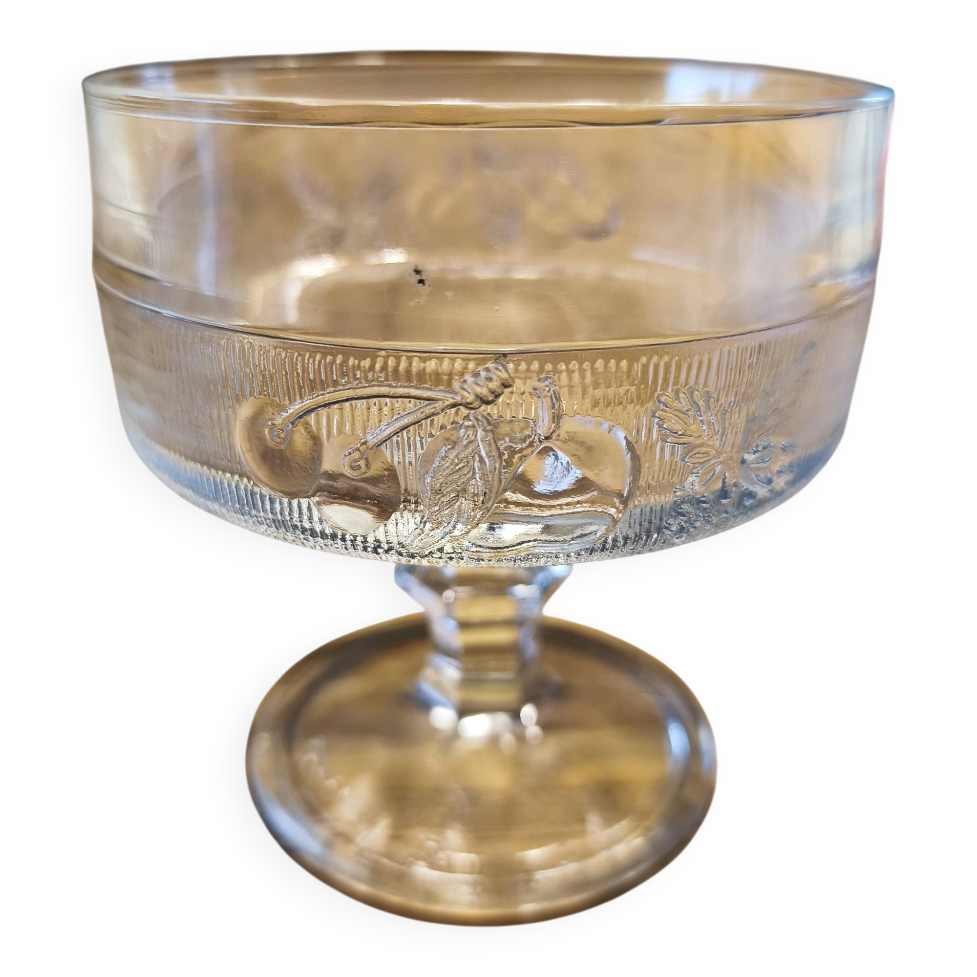 Set of 3 vintage glass dessert bowls - Iconic retro model from Italy