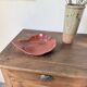 Red leaf ceramic dish