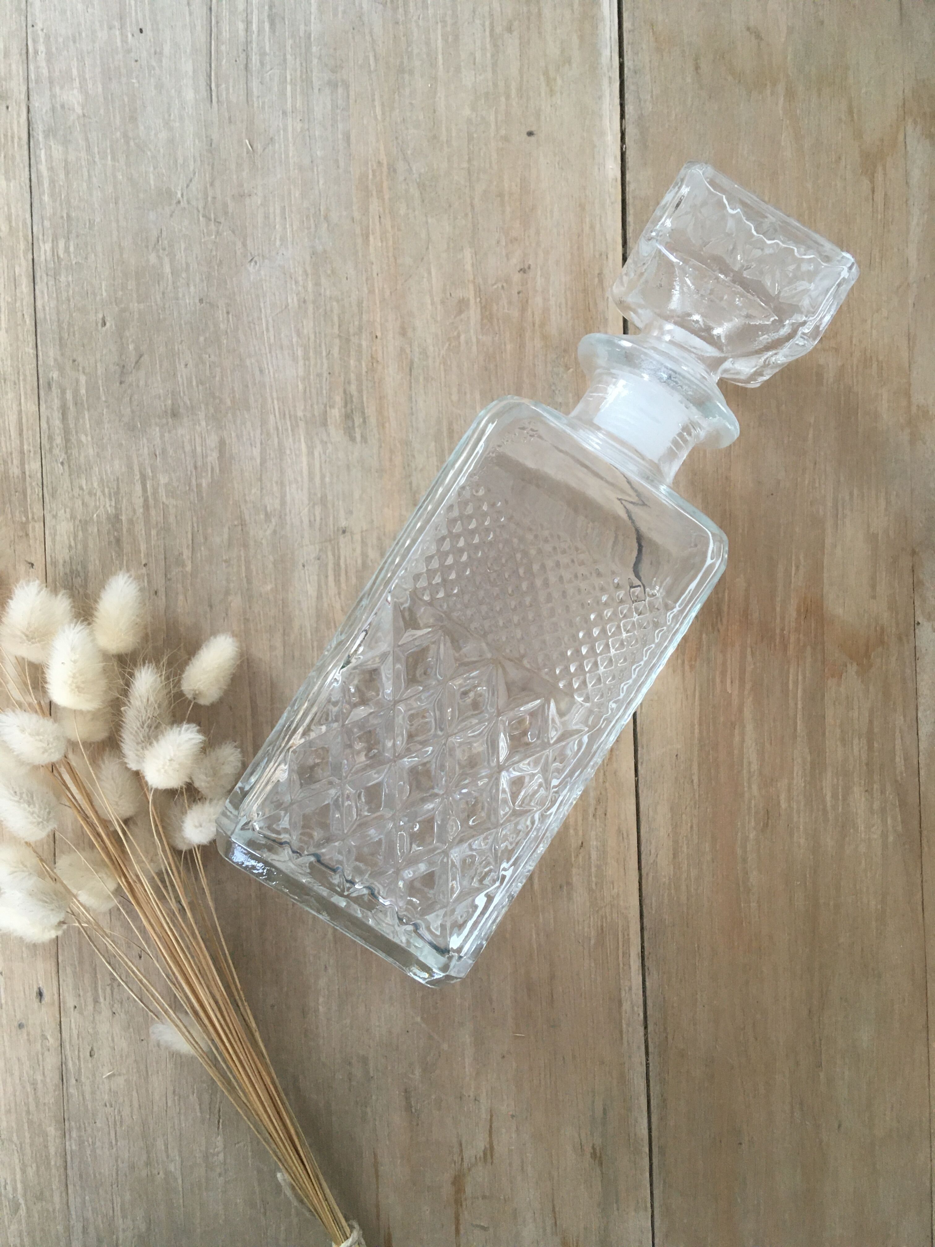 Moulded glass whisky decanter