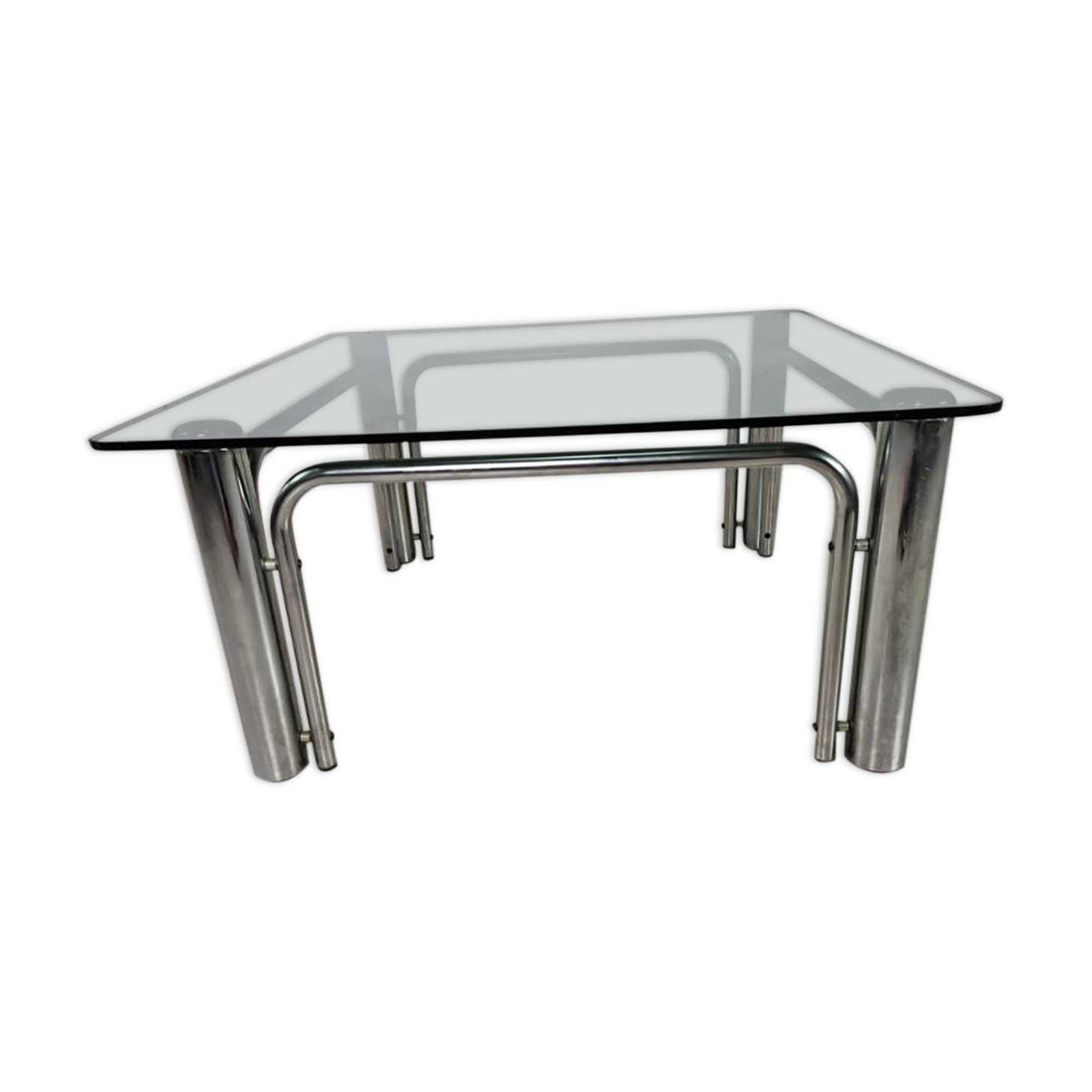 Vintage chrome coffee table