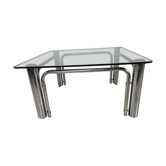 Vintage chrome coffee table