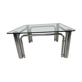 Vintage chrome coffee table