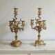 Paire de candélabres en bronze doré – Style Louis XV – Époque XIXÈME