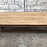 Old oak farm table industrial vintage early twentieth