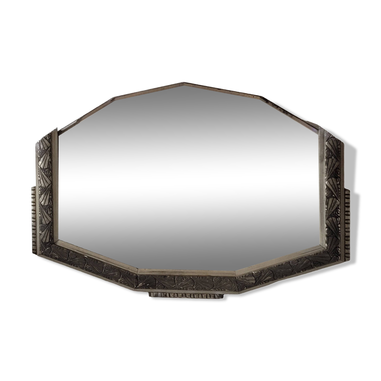 Silver art deco mirror