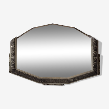 Silver art deco mirror