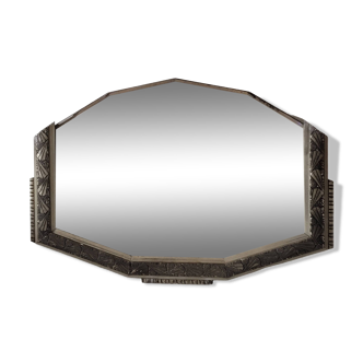 Silver art deco mirror