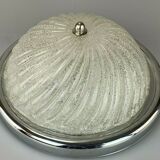 60s 70s Lamp Plafoniere Flush Mount Glass Space Age Design 60s