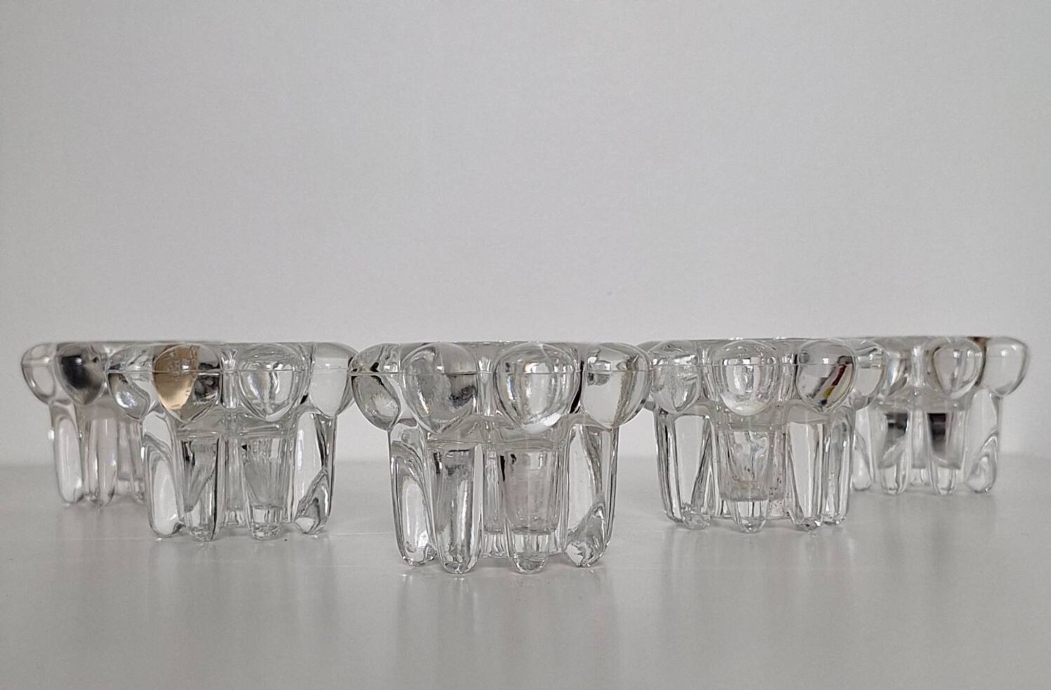Vintage glass candle holders