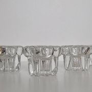 Vintage glass candle holders