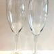 2 photophores sur pied en verre soufflé