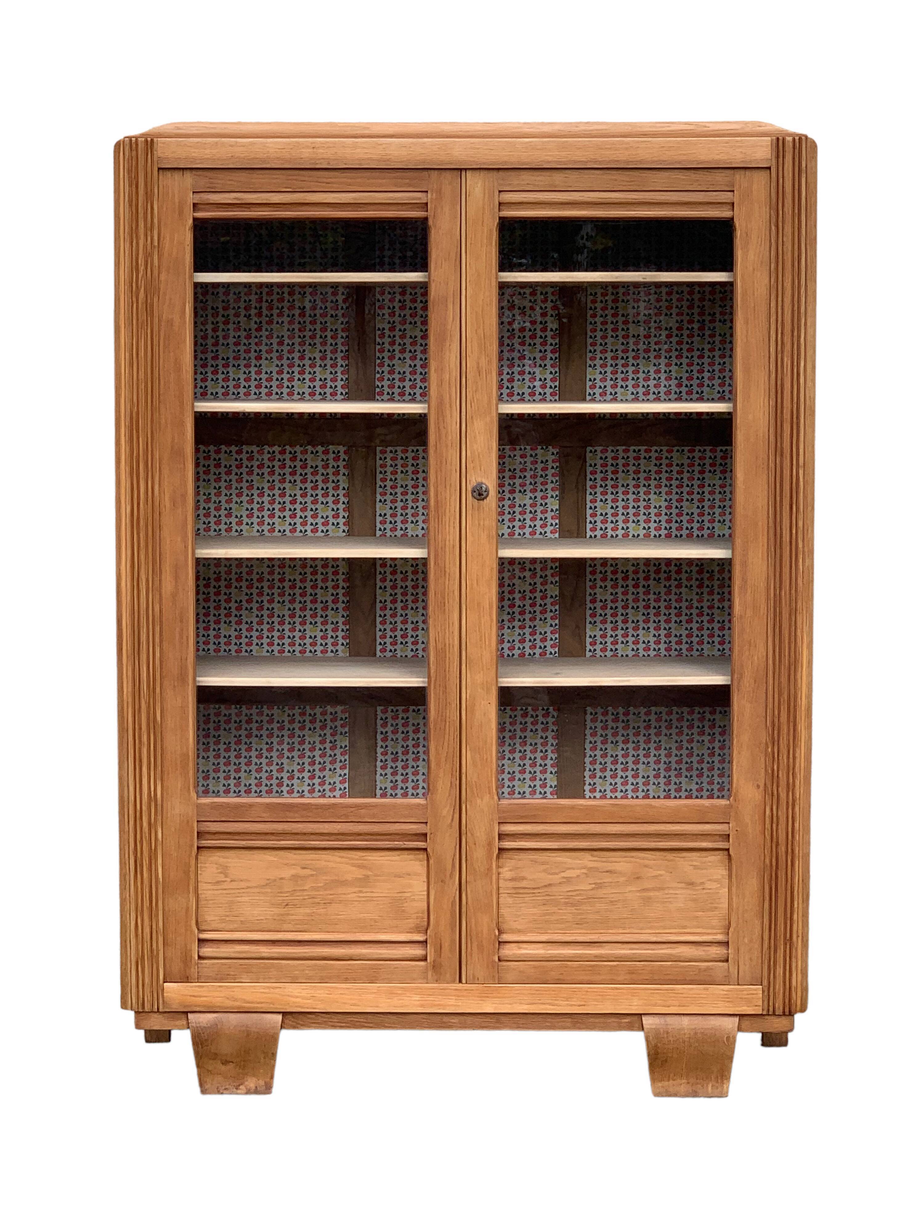 Parisian glazed wardrobe 1930 raw wood