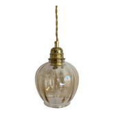 Vintage amber glass suspension globe