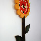 Vintage Kiva flower wall clock