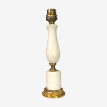 Vintage stone and brass lamp foot