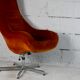 Space age chair, fiberglass, orange velvet, circa 1970s