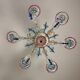 Venetian Rezzonico chandelier in multicoloured Murano glass circa 1900