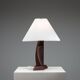Large mid-century solid rosewood table lamp
