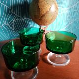 Green vintage ice cream cups