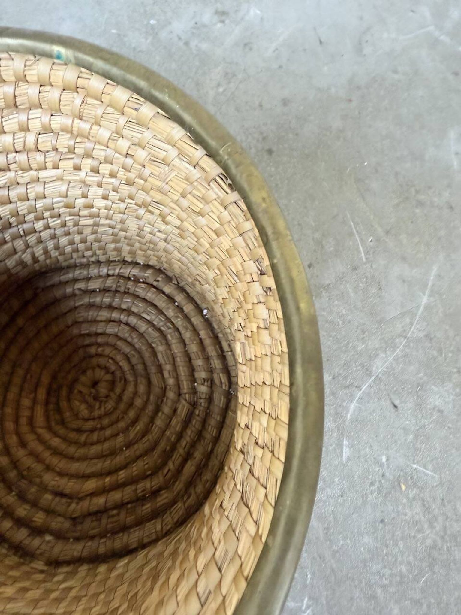 Rattan basket 1970, Italy
