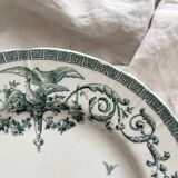 Flat iron earthenware plate "Marie Antoinette" Opaque by Gien