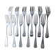 Box of 12 forks of table metal silver Alfénide Model Tosca