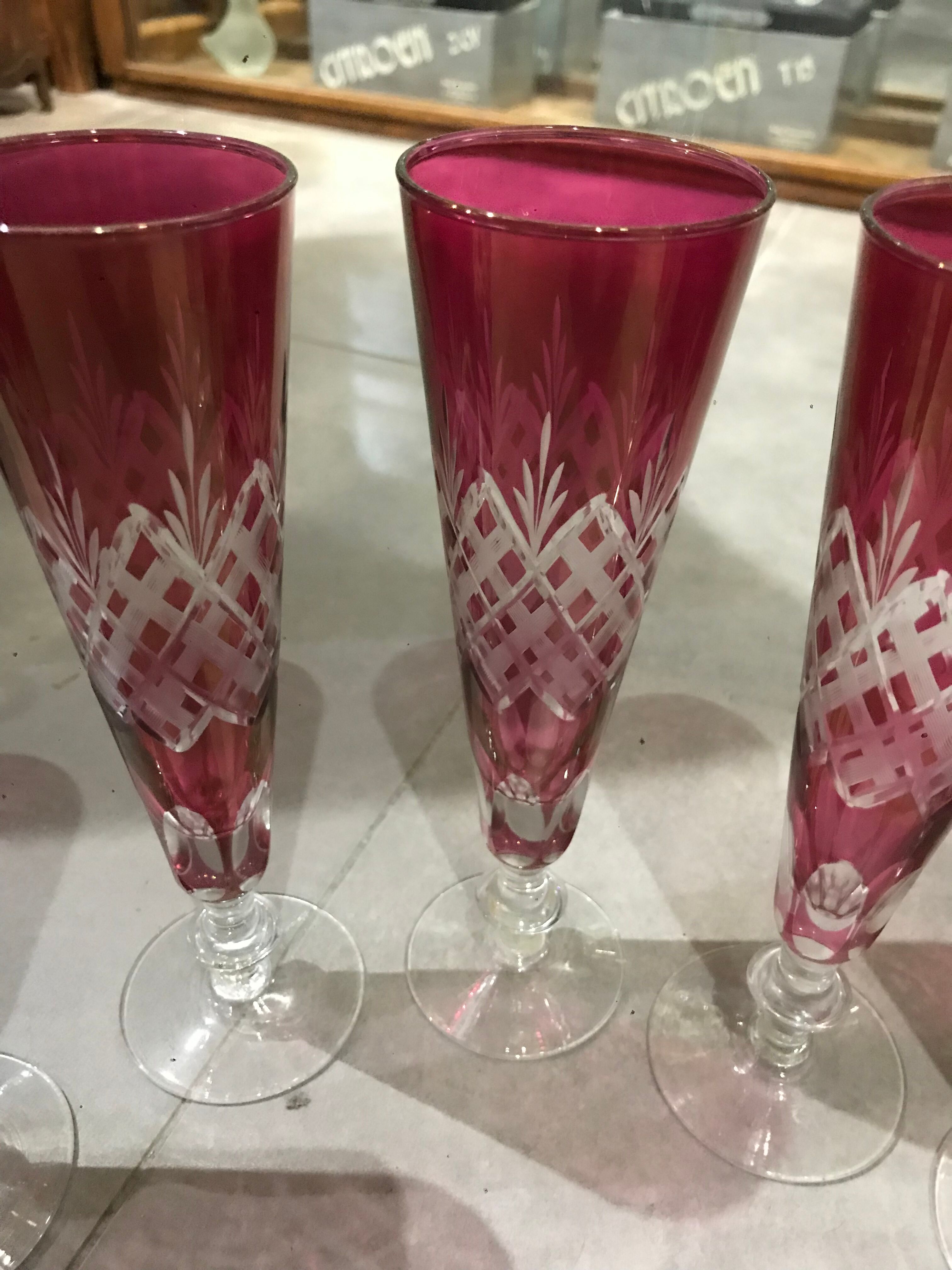 6 champagne flutes
