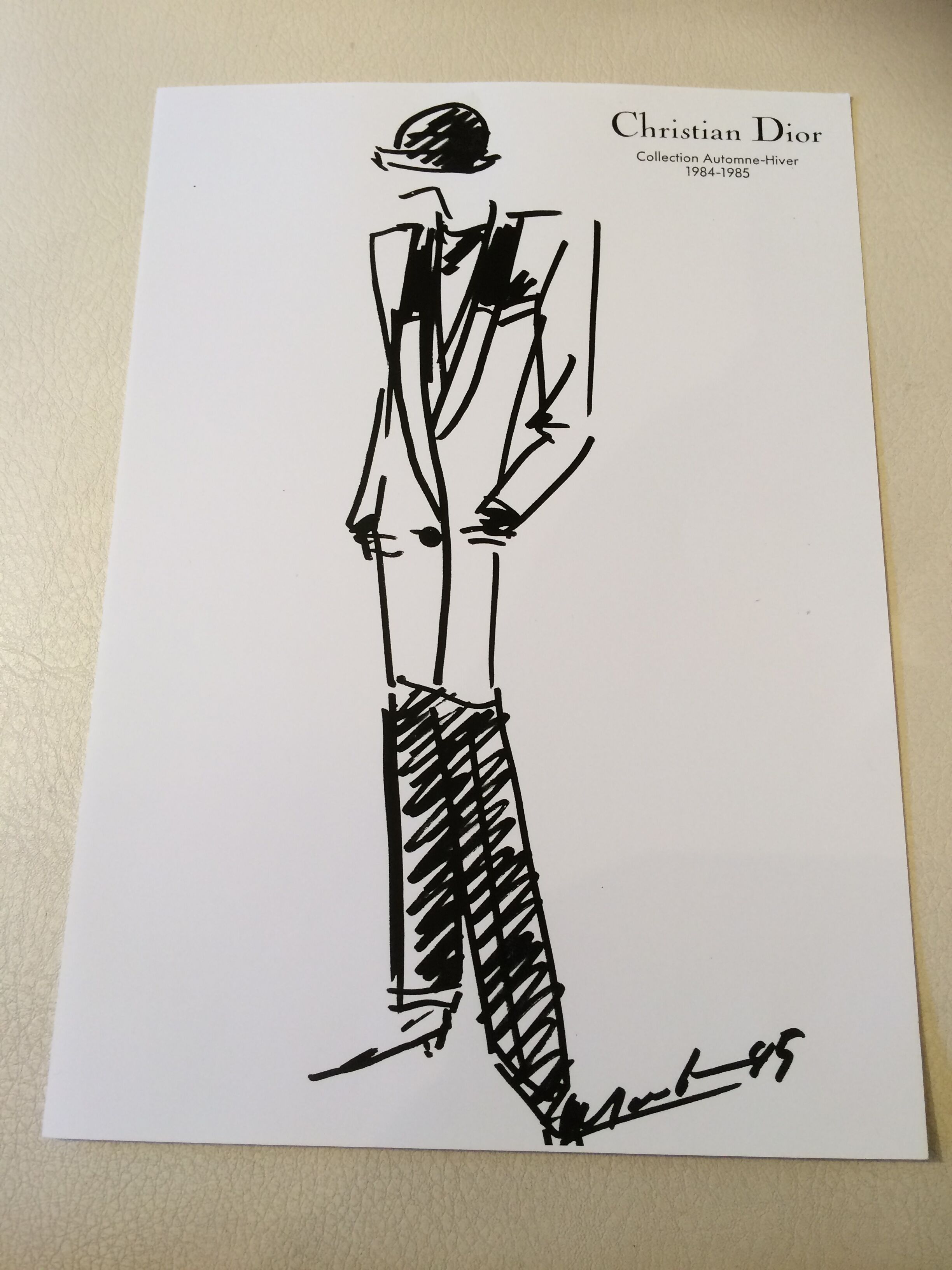 Christian dior: nice illustration / drawing / sketch of 80s press press mode