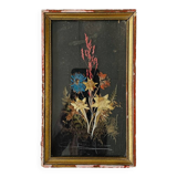 Vintage dried flowers frame