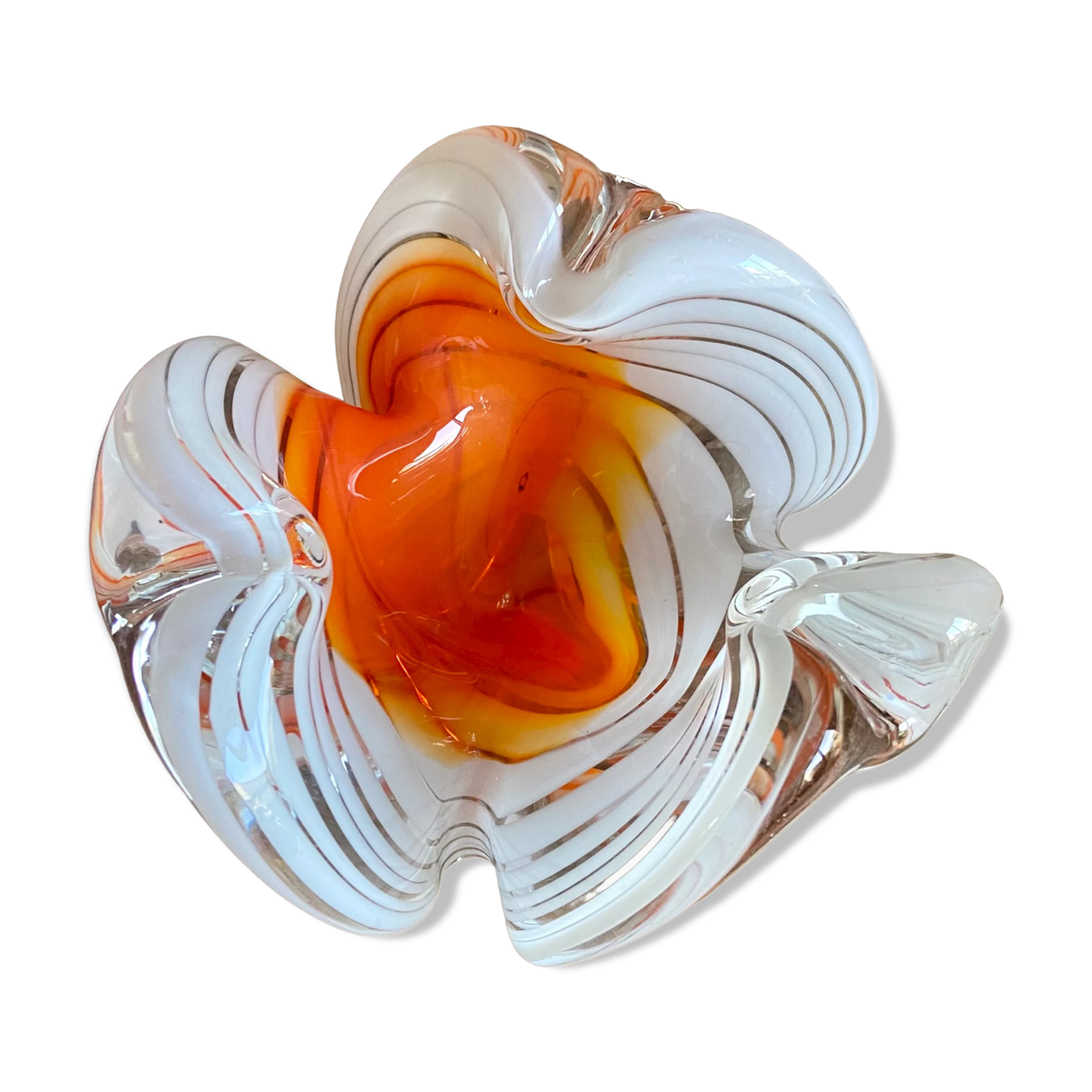 Empty vintage pocket in blown glass