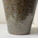 Brown-black glazed stoneware vase, signed underneath the base, circa 1950.